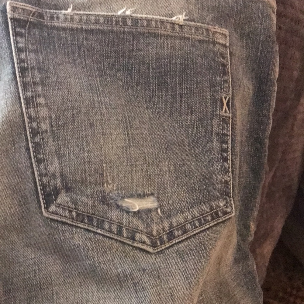 Express Men Ripped Patched Jeans - Picture 6 of 8